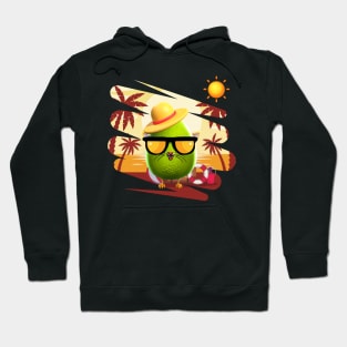 Funny Summer Avocato Cat Avocado Vegan And Cat Lover Kitten Hoodie